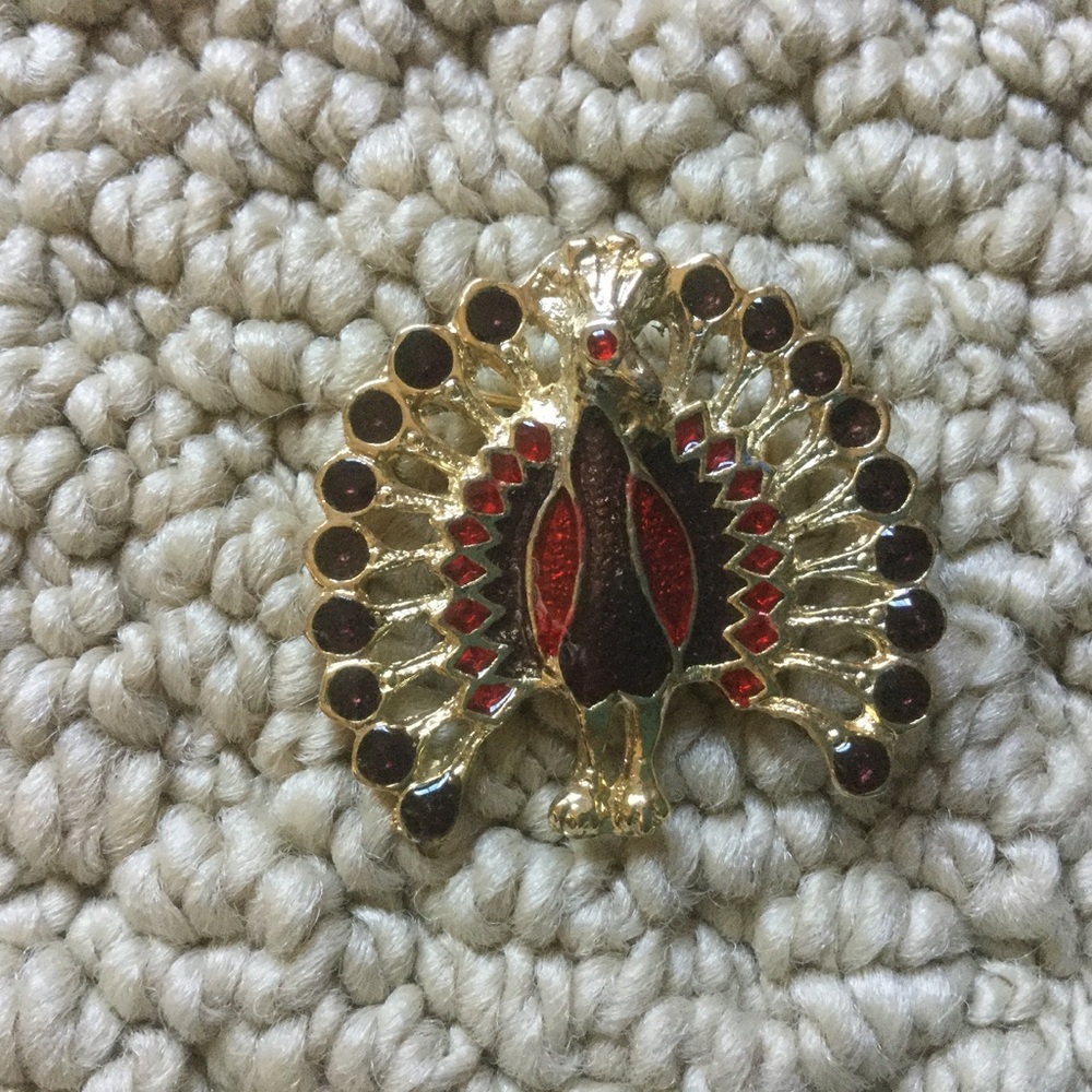 Peacock Brooch
